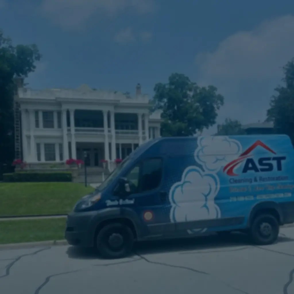 AST Cleaning & Restoration service van in Converse, TX