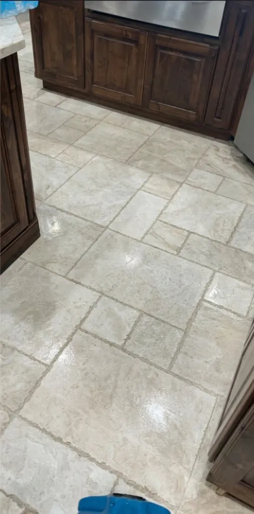 After: Tumbled Travertine Cleaning