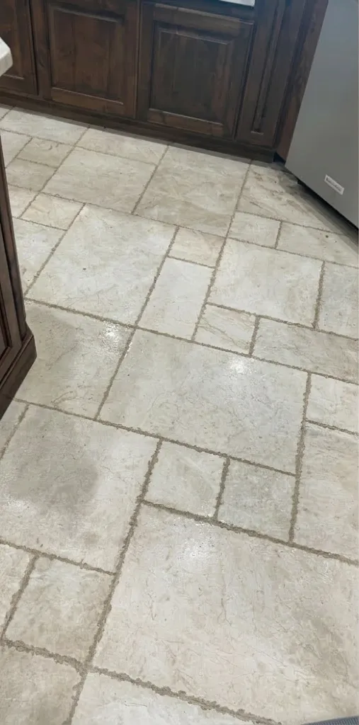 Before: Tumbled Travertine Cleaning
